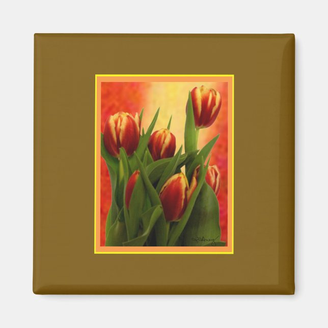 Imã Tulips jGibney The MUSEUM Zazzle Gifts (Frente)