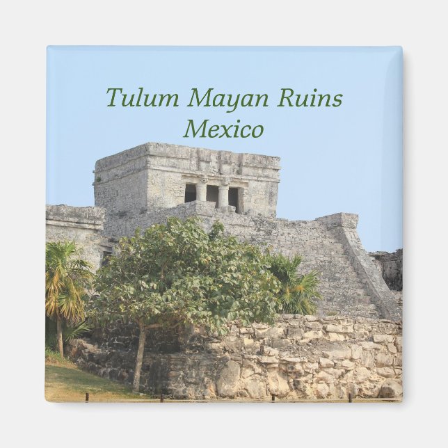 Imã Tulum Mayan Ruins, México Viagem Magnet (Frente)