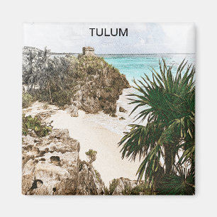 Imã Tulum Mexico Tropical Scenerir Souvenir