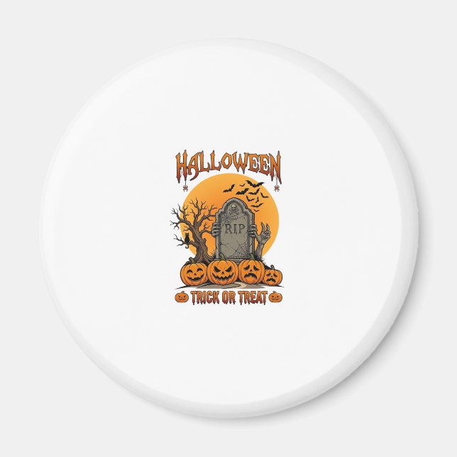 Imã Túmulo de Halloween para Doces ou Travessuras Mãos (Frente)