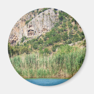 Imã Túmulos da rocha de Lycian, Dalyan, Turquia