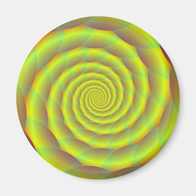 Imã Túnel de Corda Amarela Enrolada com Magnet (Frente)