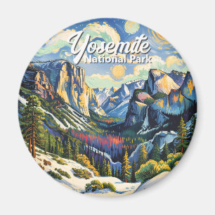 Imã Túnel de Vista das Montanhas de Yosemite Inverno C