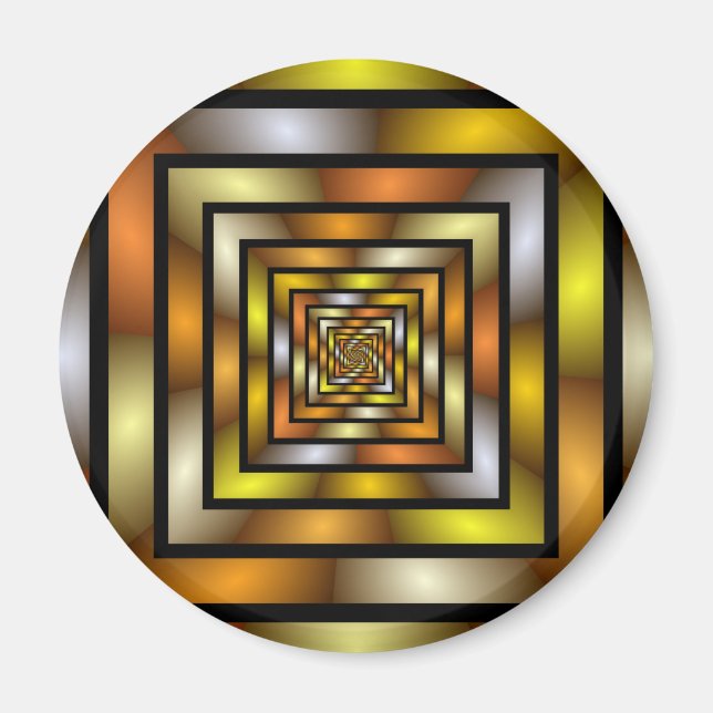 Imã Túnel Luminoso - Gráfico Fratural Trippy (Frente)