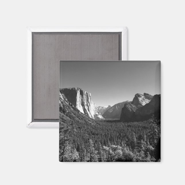Imã Túnel Ver Vale Yosemite e Foto Branca (Front/Back)