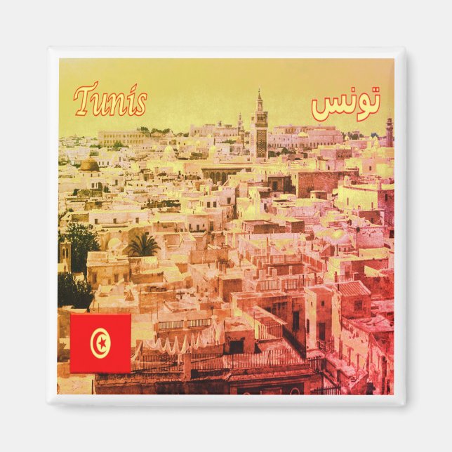 Imã TUNIS z013, Tunísia, África, geladeira (Frente)