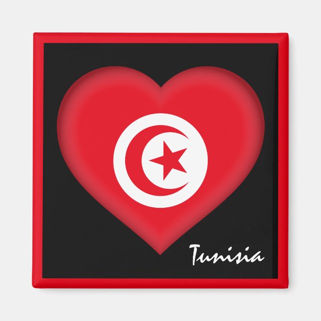 Imã Tunisia flag & Tunisian Heart, Africa holiday (Frente)