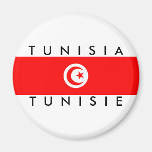 Imã tunisie do símbolo do texto do nome da bandeira d