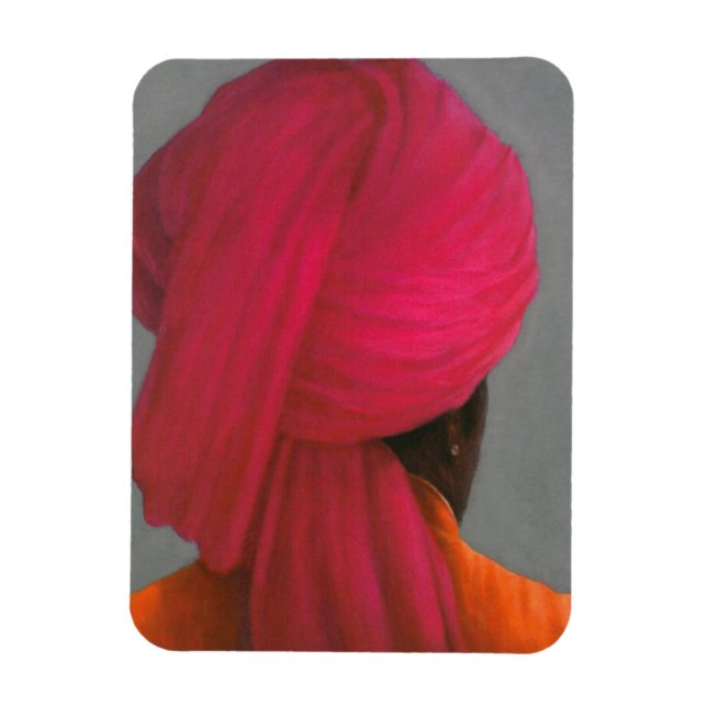 Ímã Turban Rosa (Vertical)