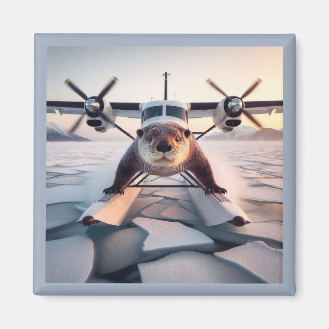 Imã Turbo Prop Twin Engine Float Plane Bush Canadá (Frente)