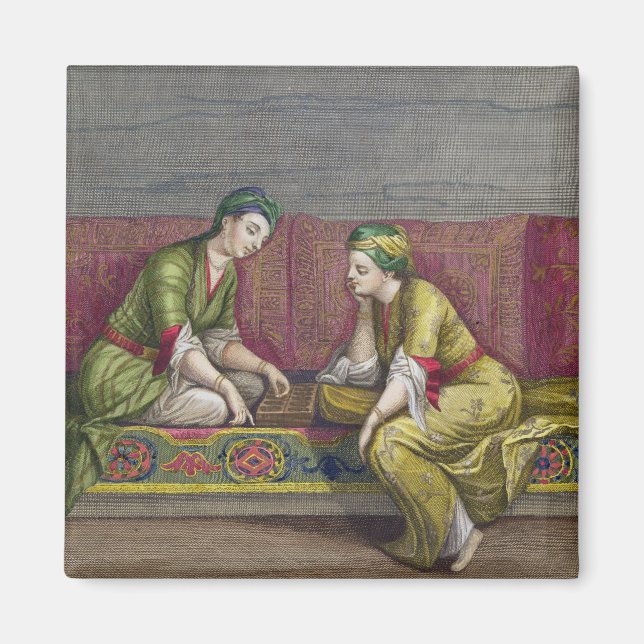 Imã Turcas Meninas, jogando Mangala, século 18 (passag (Frente)