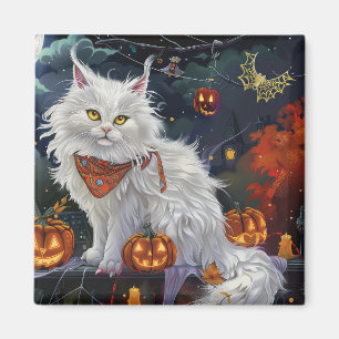 Imã Turco Angora Cat Halloween Spooky
