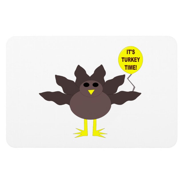 Ímã Turkey Time Thanksgiving Magnet (Horizontal)