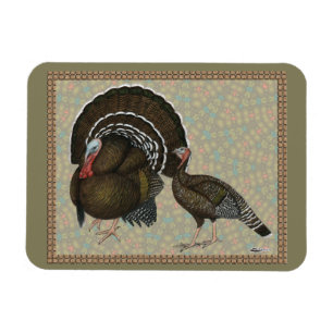 Ímã Turkeys Standard Bronze Portrait
