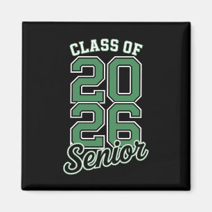 Imã Turma De 2026 Graduado Senior Verde Graduação
