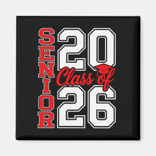 Imã Turma De 2026 Senior 26 Vermelho Graduação Graduad