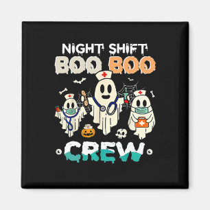 Imã Turno Boo Crew Enfermeira Ghost Halloween Enfermei
