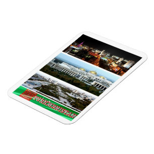 Ímã Turquemenistão - Mosaico - Magnet