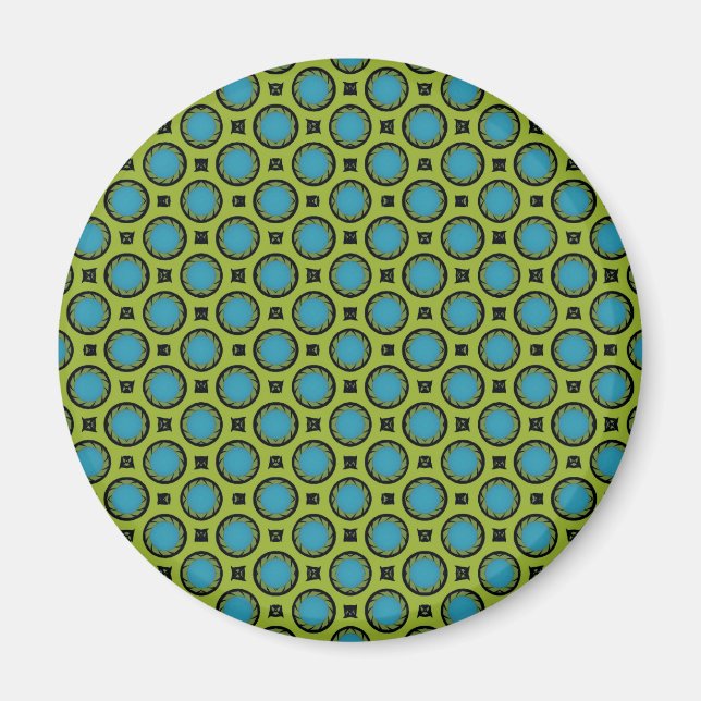 Imã Turquesa e amarelo (Frente)