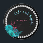 Imã Turquesa Floral e o Elegante Mauve Rhinestone<br><div class="desc">Linda Turquesa Floral e design de Casamento Elegante Mauve - Um tema de casamento completamente personalizável para completar o dia dos seus sonhos!</div>