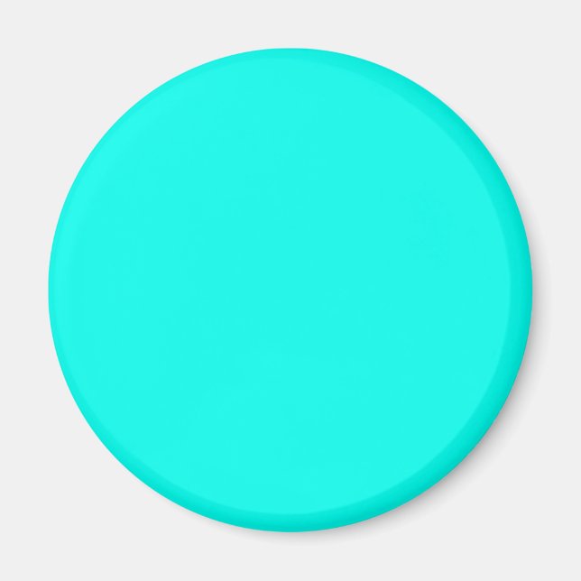 Imã Turquesa Neon Cor Sólida | Clássico (Frente)