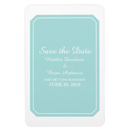 Ímã Turquesa Simplesmente Elegante Salve a Data