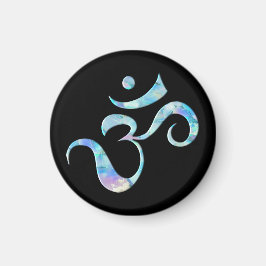 Imã Turquoise Marbled Om