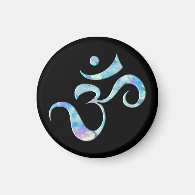 Imã Turquoise Marbled Om (Frente)