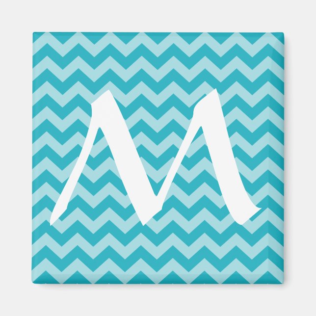 Imã Turquoise Marine Moods Chevrons (Frente)