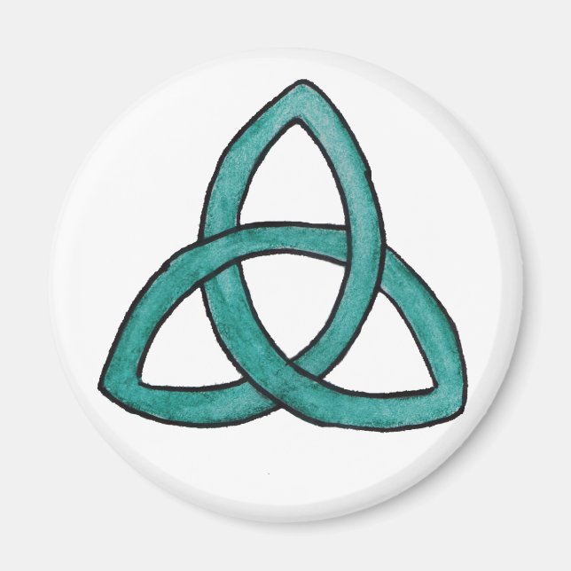 Imã Turquoise Trinity Knot (Frente)