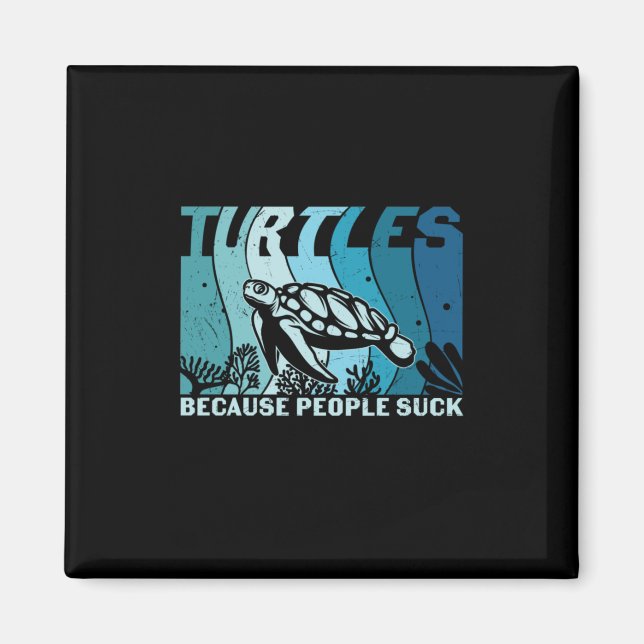 Imã Turtle Lover | Tartarugas Porque Pessoas (Frente)