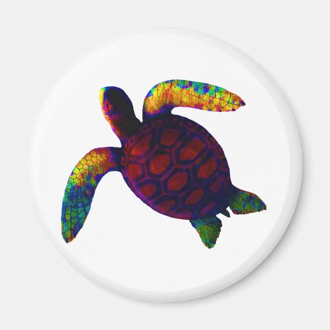 Imã Turtle Red O MUSEUM Zazzle Dons (Frente)
