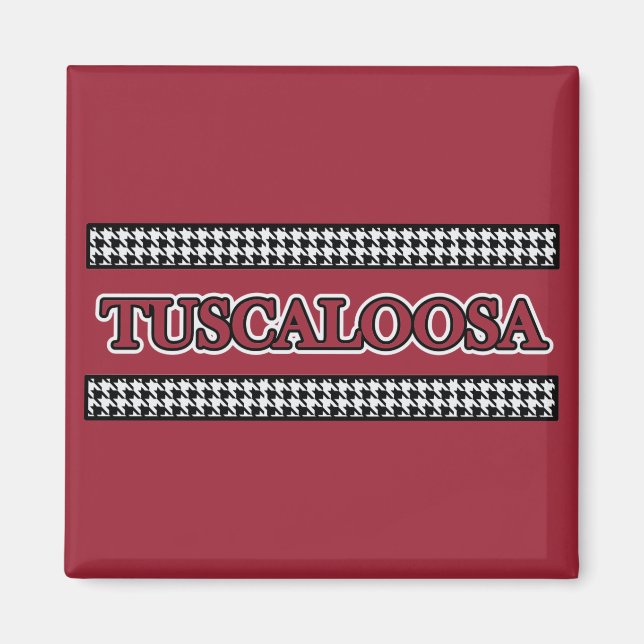 Imã Tuscaloosa Houndstooth - Magnet (Frente)