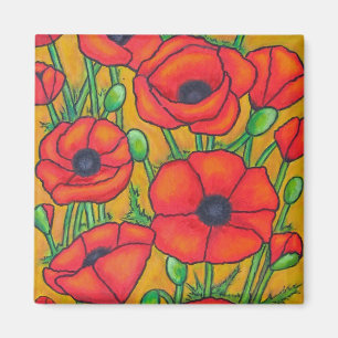 Imã Tuscan Poppies Magnet