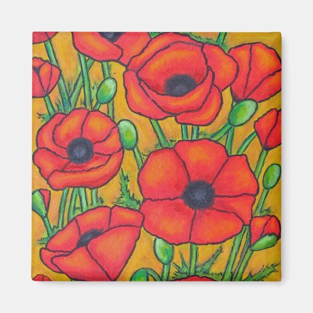 Imã Tuscan Poppies Magnet (Frente)