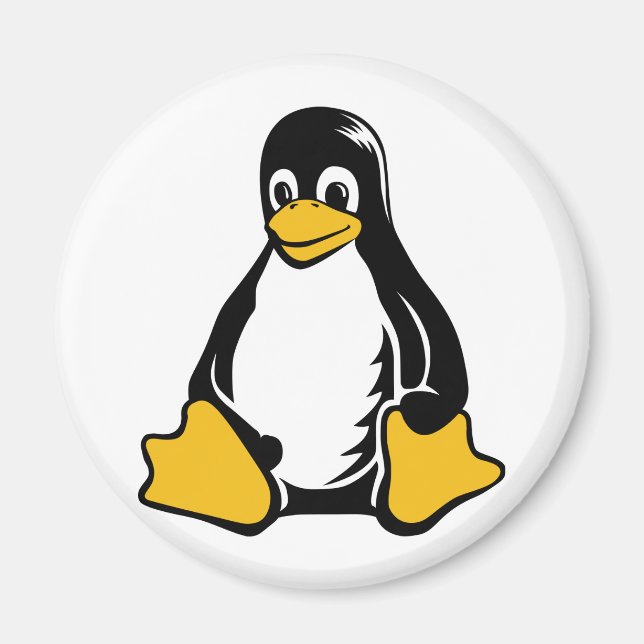 Imã Tux Penguin - (Linux, Open Source, Copyleft, FSF) (Frente)