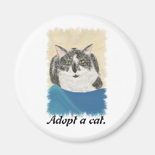 Imã Tuxedo Cat Adota ímãs de promoção de gatos