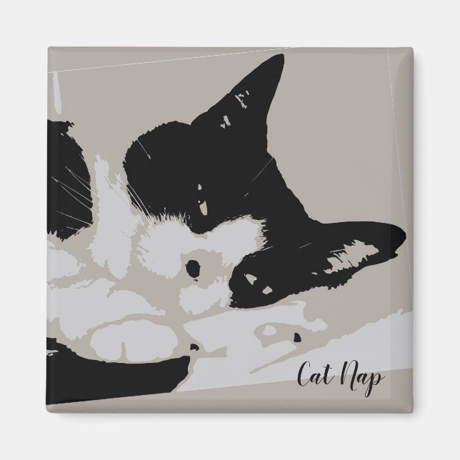 Imã Tuxedo Cat Nap (Frente)