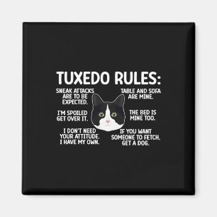Imã Tuxedo Cat Regras Tuxedo Cat Lover Tuxedo Propriet