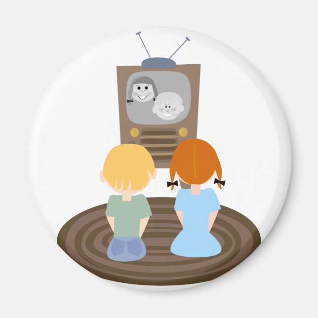 Imã TV de 1950 assistindo crianças (Frente)