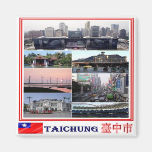 Imã TW - Formosa de Taiwan - Taichung - Colagem de Mos