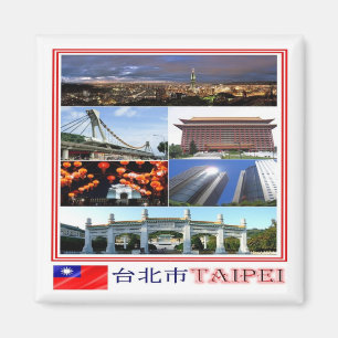 Imã TW - Formosa de Taiwan - Taipei - Mosaico de Colag
