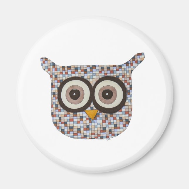 Imã Tweed Owl Magnet (Frente)