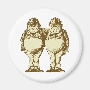 Imã Tweedle Dee e Tweedle o Sepia coberto Dum