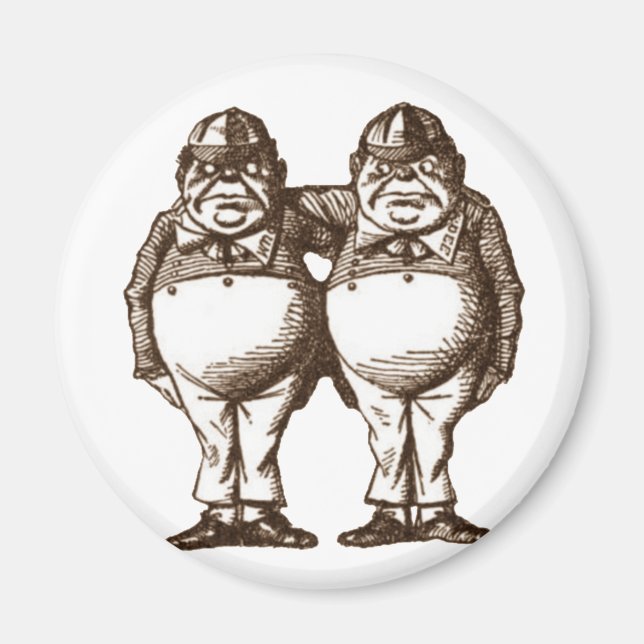 Imã Tweedle Dee & Tweedle Dum Sepia (Frente)