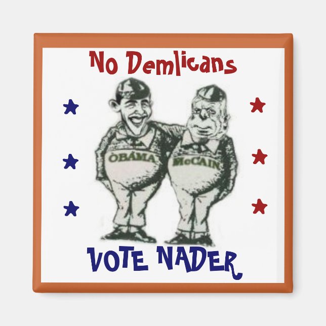 Imã Tweedledumb e Tweedleduer Square Magnet (Frente)