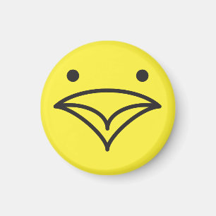Imã Tweet Engraçado Rosto Amarelo