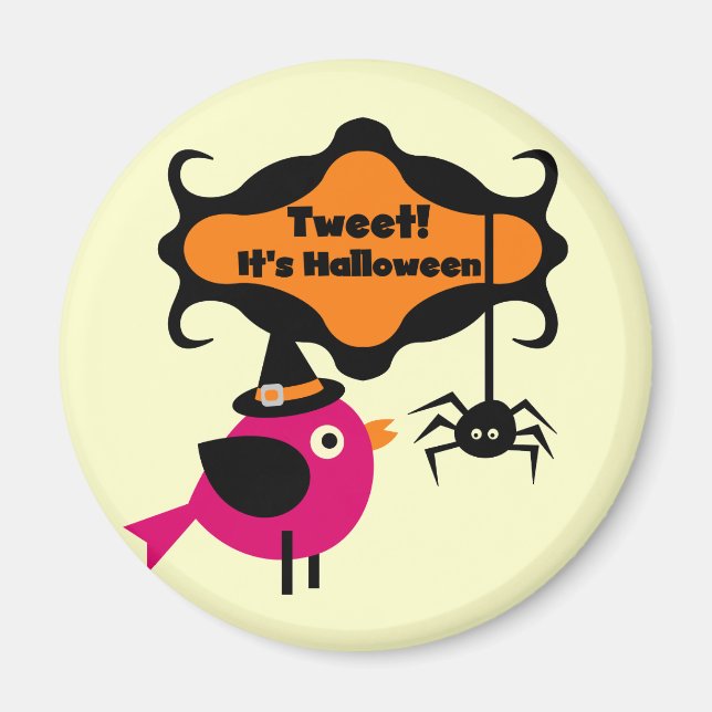 Imã Tweet Halloween T-shirts e presentes (Frente)