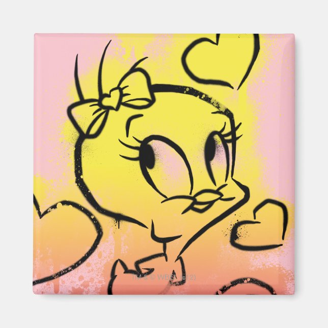 Imã TWEETY™ Com Corações (Frente)