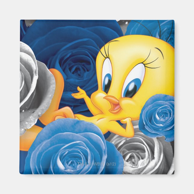 Imã Tweety Com Rosas (Frente)